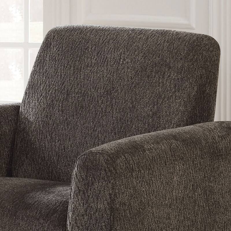 Kopitseva Contemporary Grey Fabric Padded Chair by Strick & Bolton