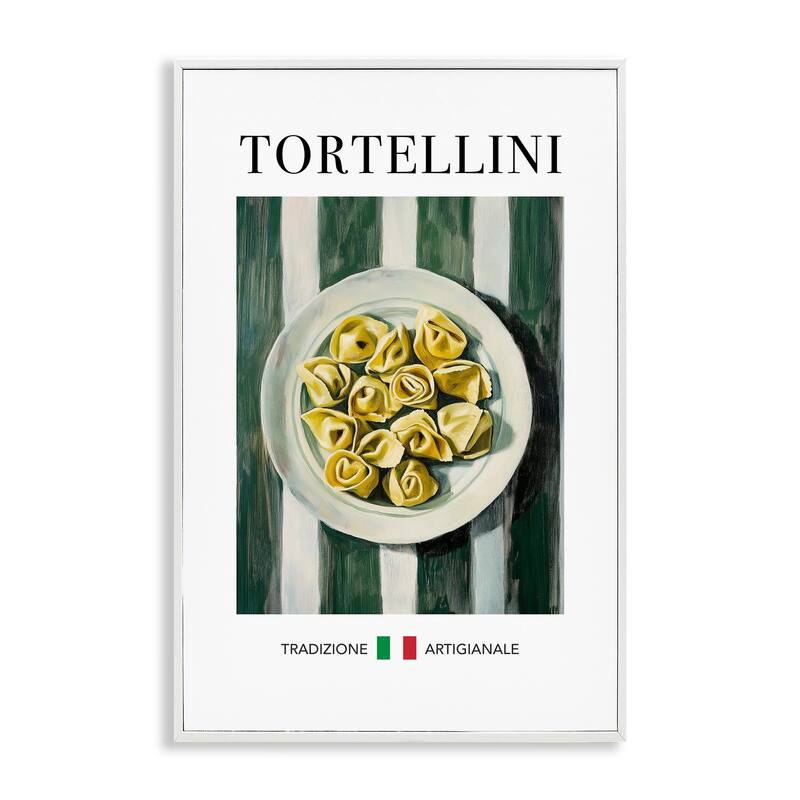 Stupell Traditional Tortellini Pasta Framed Giclee Art Design By Andreas Magnusson - 20 x 30 - White