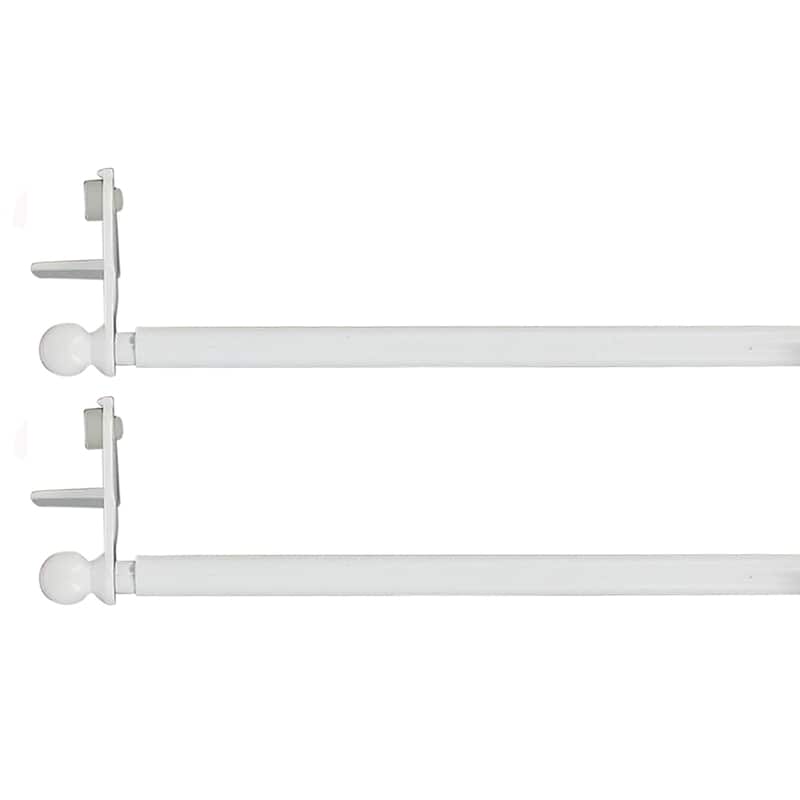 Set of 2 Adjustable Tension Rods FixVit 12" to 47" - Diam 0.5"