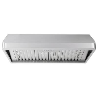 Cosmo 36 in. Ducted Under Cabinet Range Hood in Stainless Steel with Push Button Controls, LED Lighting and Permanent Filters