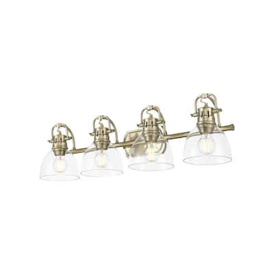 Golden Lighting 3602-BA4-AB Duncan 4 Light 34" Wide Vanity Light