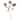 Three Flowers Plant Stake Antique Brass Iron Spring