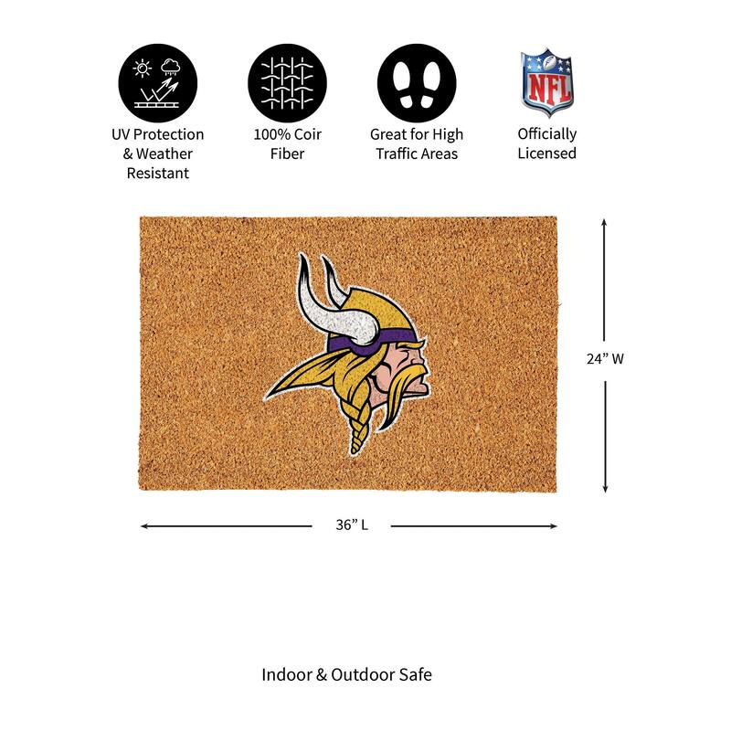 Minnesota Vikings Full Color Indoor/Outdoor Coir Mat