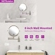 preview thumbnail 38 of 44, 8" Bathroom Mirror Wall Mounted Magnifying Reversible Double Sided 1X/10X Makeup Mirror