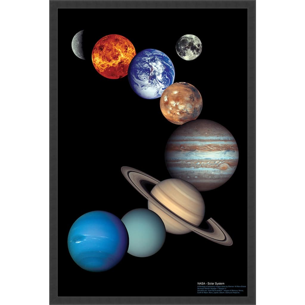 Framed Art Print NASA Solar System 26 x 38-inch
