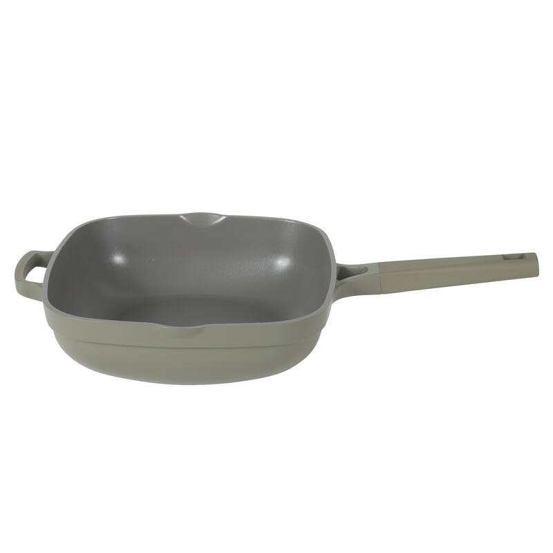 Crock Pot Northvale 5.3 Quart Ceramic Nonstick Sauté Pan with Steamer Basket & Lid, Cast Aluminum Induction Base