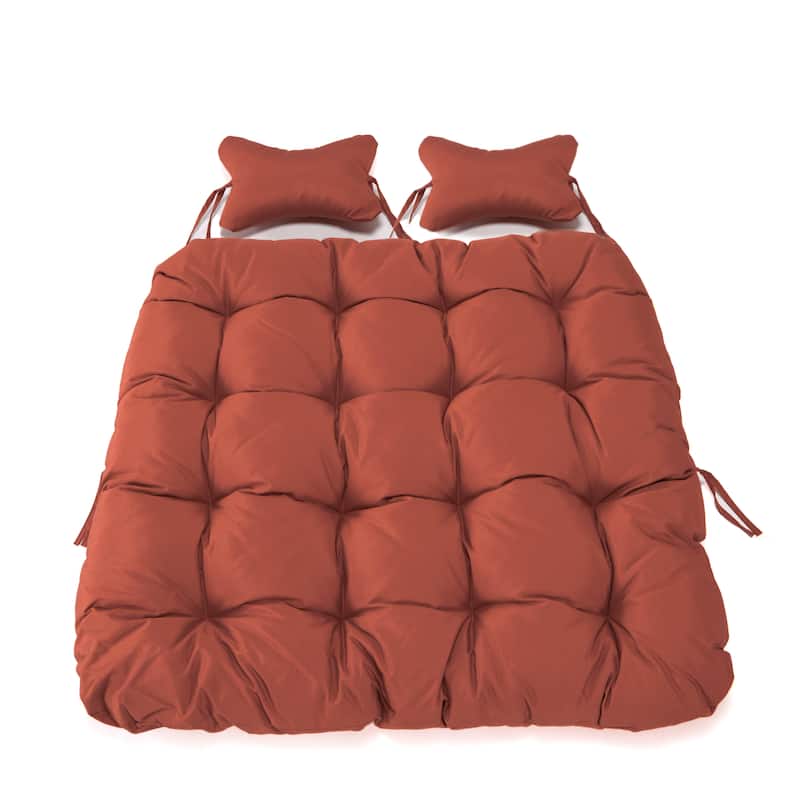Egg Swing Chair Cushion Durable Weather Resistant Polyester Fits 2 People by LeisureMod
