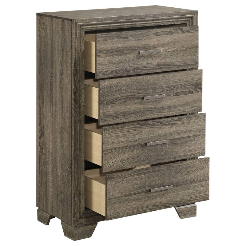 Funston Brown Oak 4-drawer Chest of Drawers
