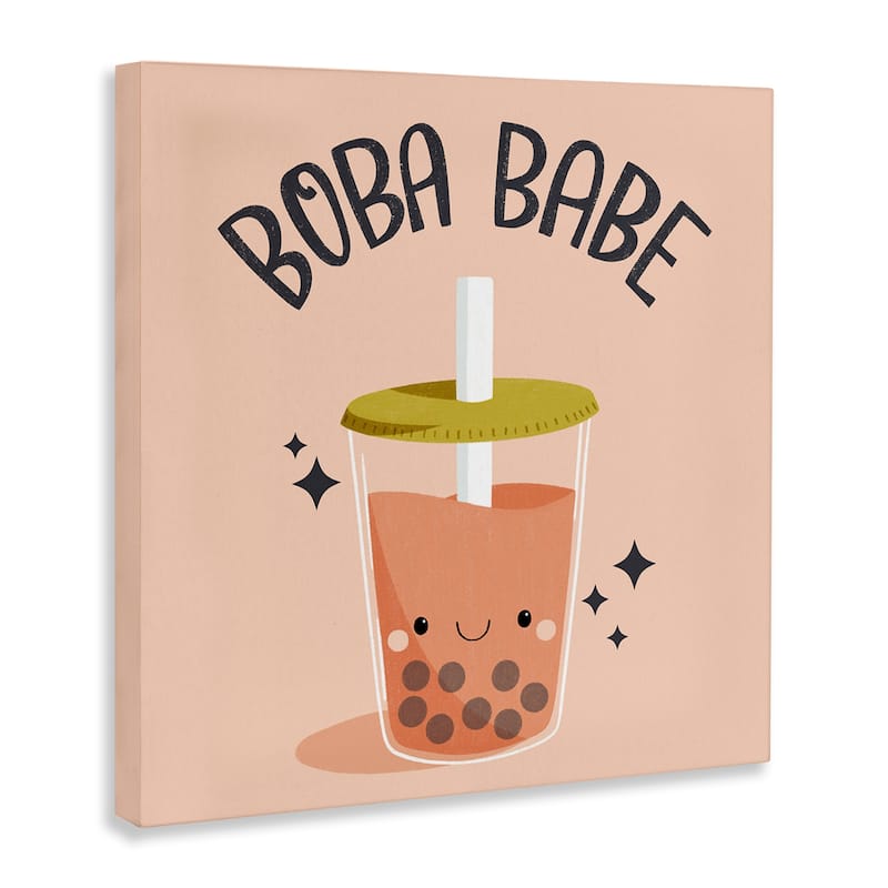 Stupell Boba Babe Bubble Tea Canvas Wall Art Design By Sarah Hickman