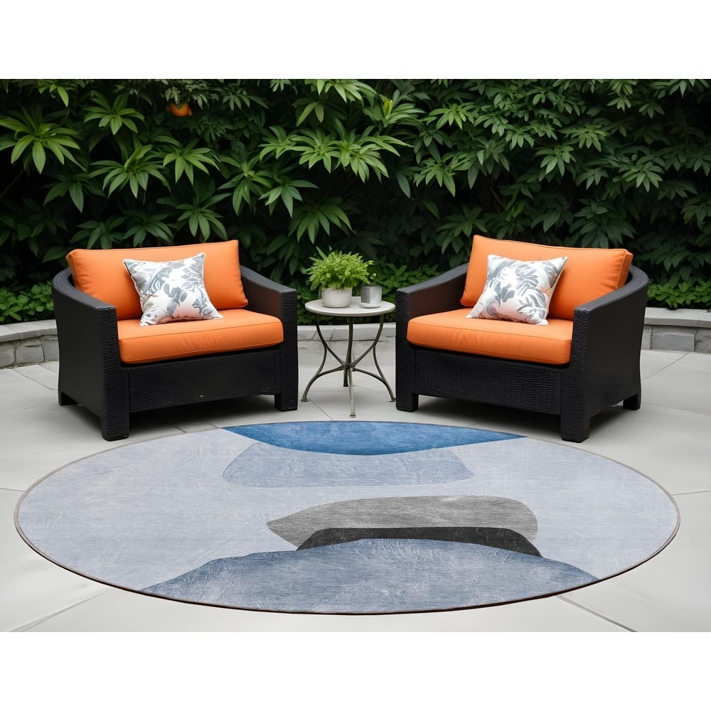 Almira Artistic Abstract Weather Resistant Timeless Fusion Outdoor Rug