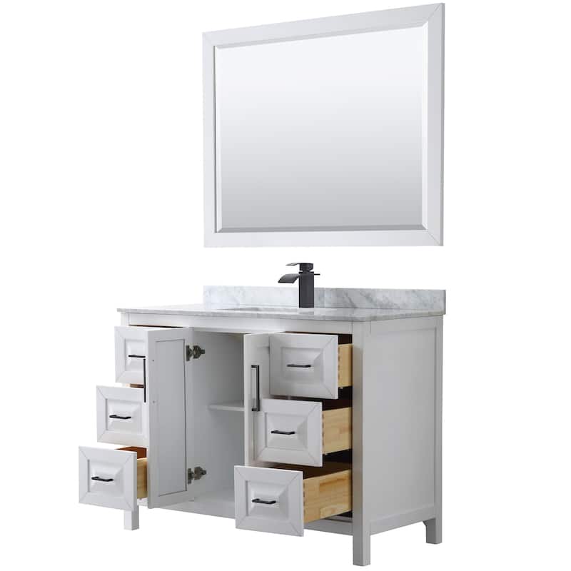 Wyndham Collection Daria 48" Free Standing Single Vanity Set with MDF