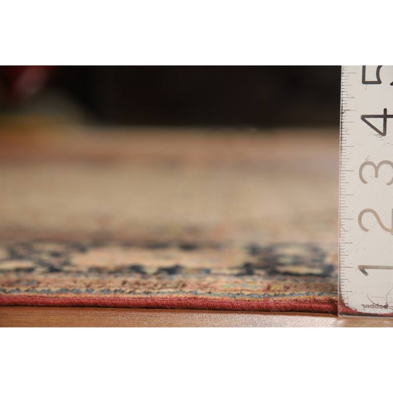 Hand Knotted Oriental 100% Wool Carpet Traditional Medallion Beige & Ivories Sarouk Area Rug - 8' 5'' X 5' 4''