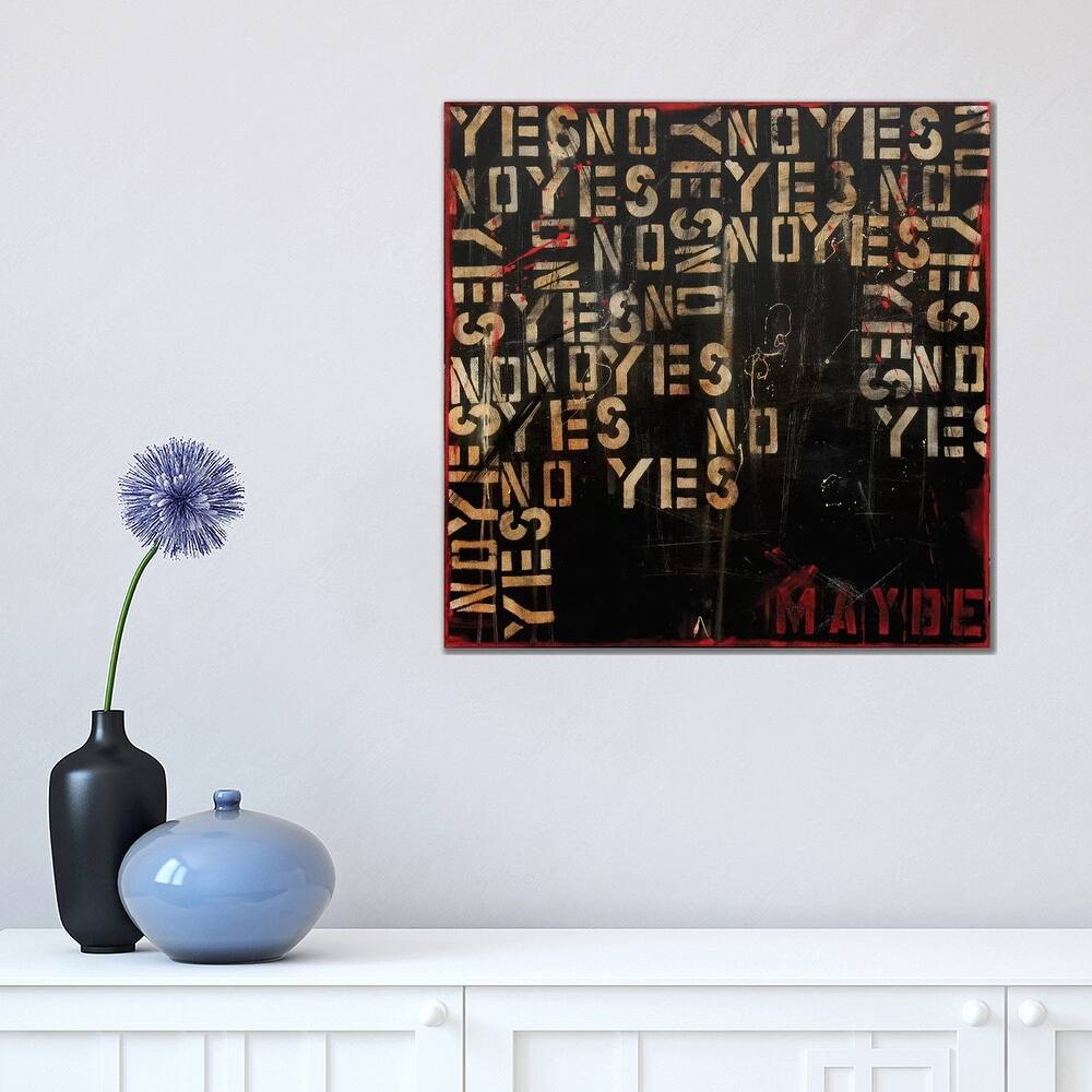iCanvas "Yes, No, Maybe?" by Erin Ashley Canvas Print