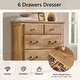 preview thumbnail 4 of 23, Vintage 6 Drawers Wood Dresser Chests, Rustic Dressers Chset Organizer