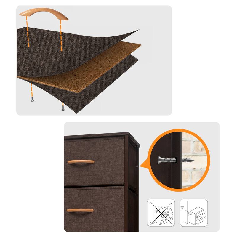 Pellebant Fabric Vertical Dresser Storage Tower with 9 Drawers