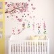 preview thumbnail 3 of 4, Walplus Huge Bird Pink Flowers Children Wall Sticker Art Nursery Decor