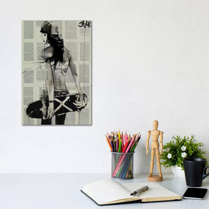 iCanvas "Sk8ter Gurl" by Loui Jover Canvas Print - 12x8x0.75