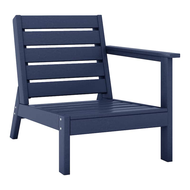 Polytrends Birchwood All Weather HDPE Outdoor Patio Deep Seating Right Arm Facing Chair