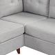 preview thumbnail 19 of 18, 97.2'' L-Shape Sectional Sofa with Chaise Lounge, Linen Fabric