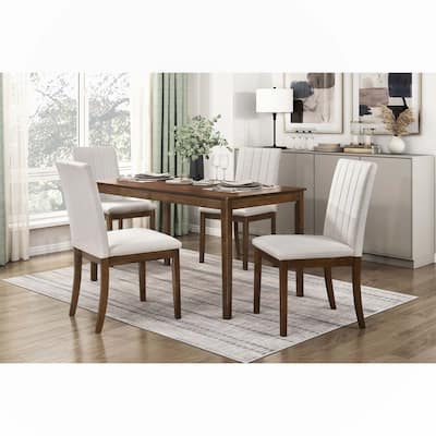 Brown Finish Dining Table 1pc