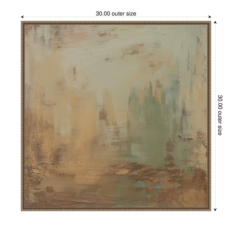 Kate and Laurel Sage Horizon No. 4 by Amy Lighthall Framed Canvas Wall Art Print