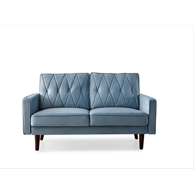 Feemster Velvet Tufted Cushion Back 2Pcs Living Room Set