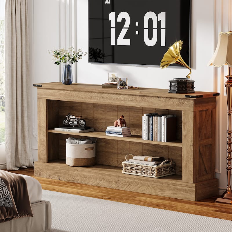 White Stand for 75-Inch TV, Farmhouse