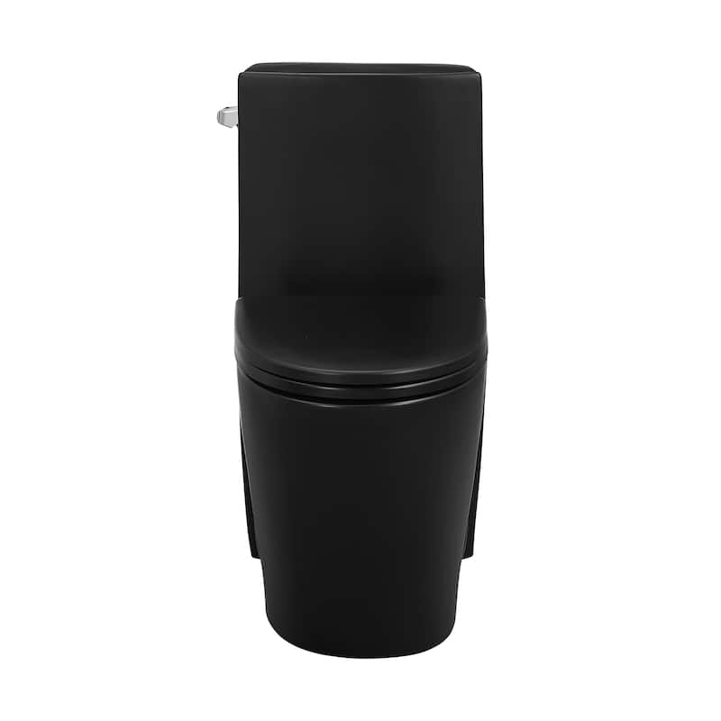 Angers One-Piece Elongated Toilet Left Side Vortex Flush Handle In Matte Black 1.28 Gpf - 27.35" x 15.75" 30.3" - 27.35" x 15.75" 30.3" - Black