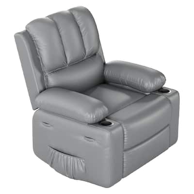 Single Manul Recliner Sofa Chair with Side Pocket for Living Room, Bedroom and Nursery