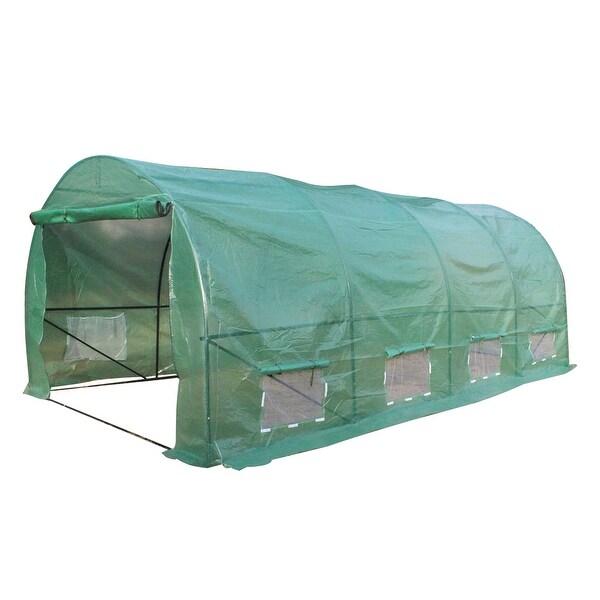 Greenhouse with shelf PVC cover growhouse outdoor tent house plants 186x120x190 