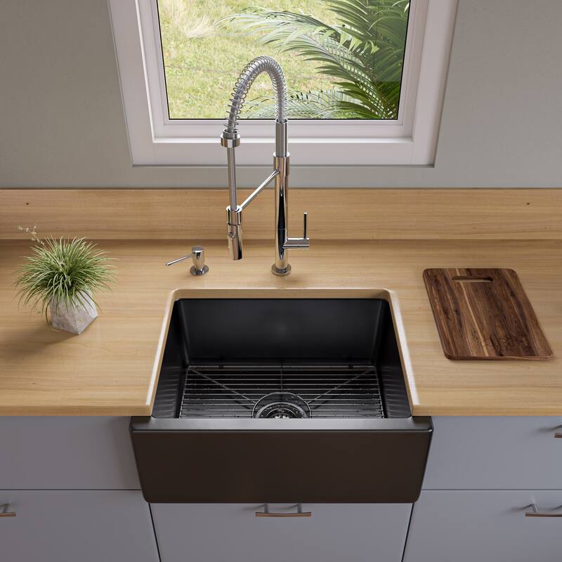 Polished Chrome Commercial Spring Kitchen Faucet