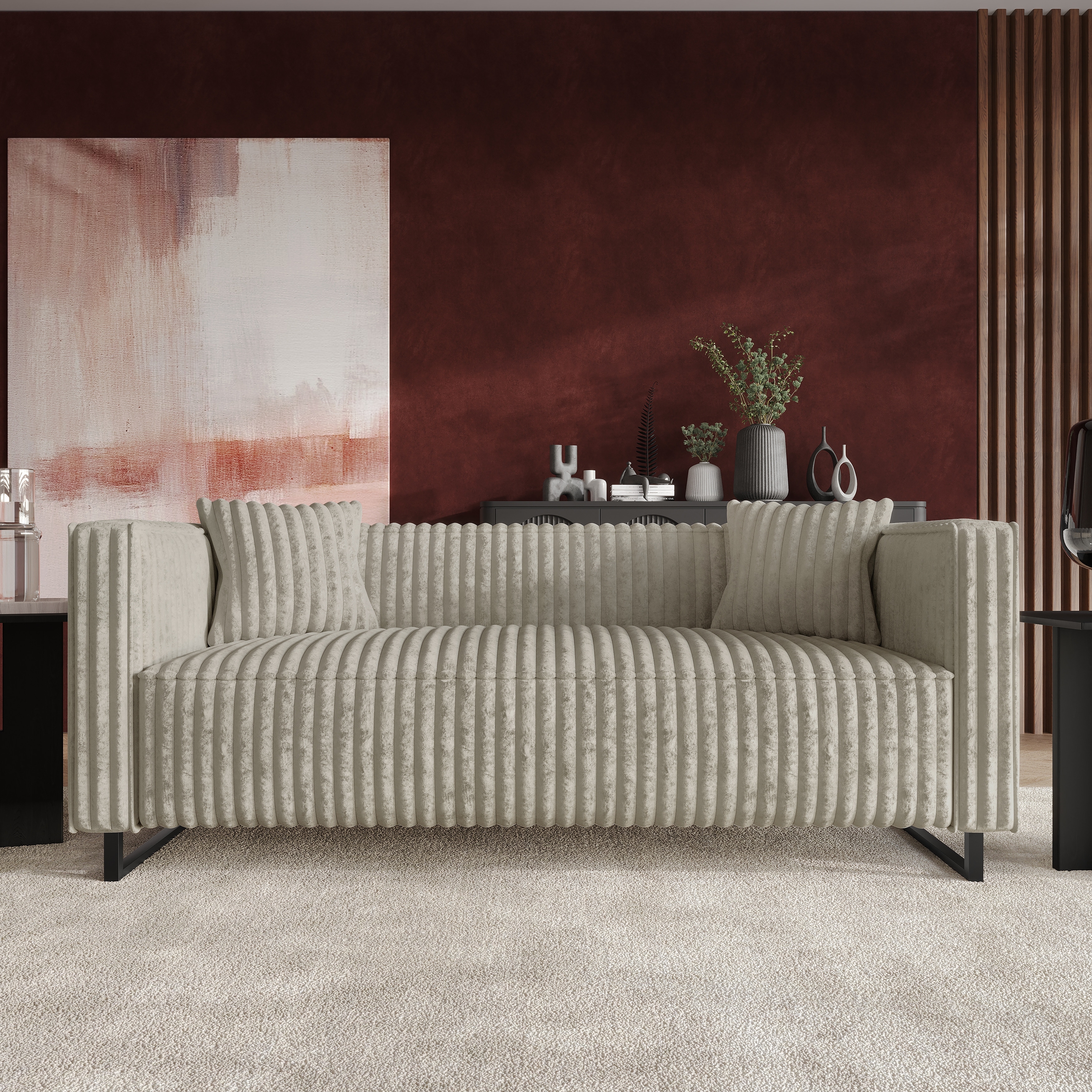 CraftPorch Mid Century Modern Upholstered Sofa