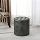 preview thumbnail 33 of 60, Adeco Round Ottoman Upholstered Tufted Faux Leather Footrest