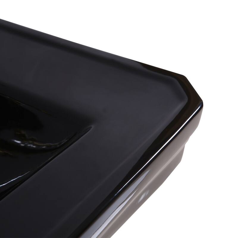 Black Vitreous China Bathroom Pedestal Sink Only Renovators Supply