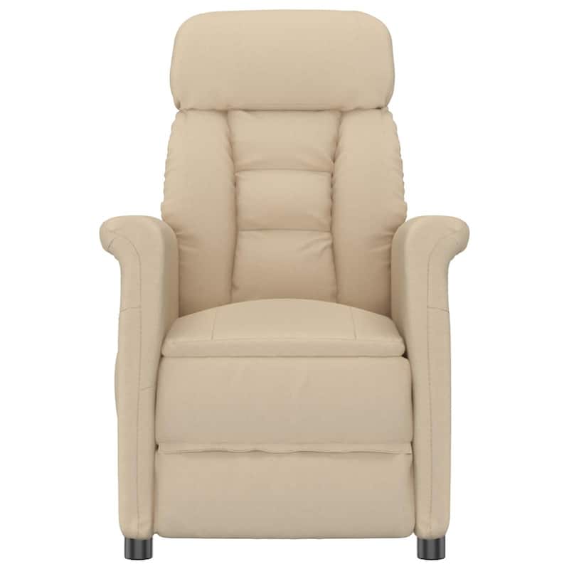 vidaXL Massage Chair Dark Grey/Light Grey/Cream Microfibre Fabric