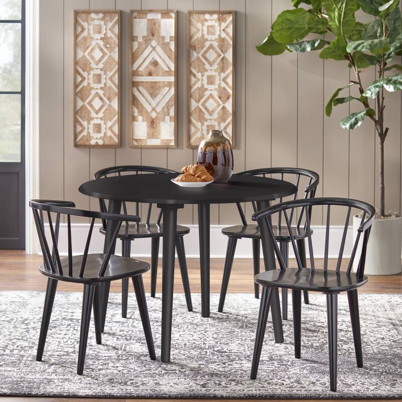 Simple Living Florence 5-piece Dining Set - All Black