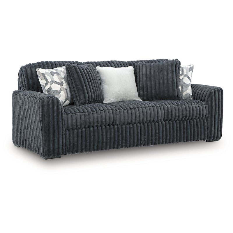 Signature Design by Ashley Midnight-Madness Dark Gray Sofa - 98" W x 41" D x 40" H