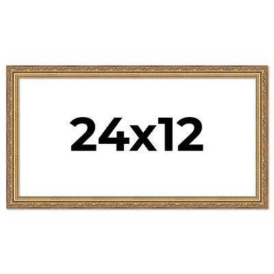 24x12 Frame Red Solid Wood Picture Frame Width 1.75 Inches | Interior Frame Depth 1 13/16 Inches