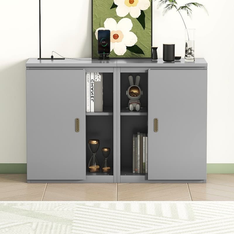 Murphy Bed with Shelves Queen Size, Wall Bed with Storage Cabinets and USB Ports