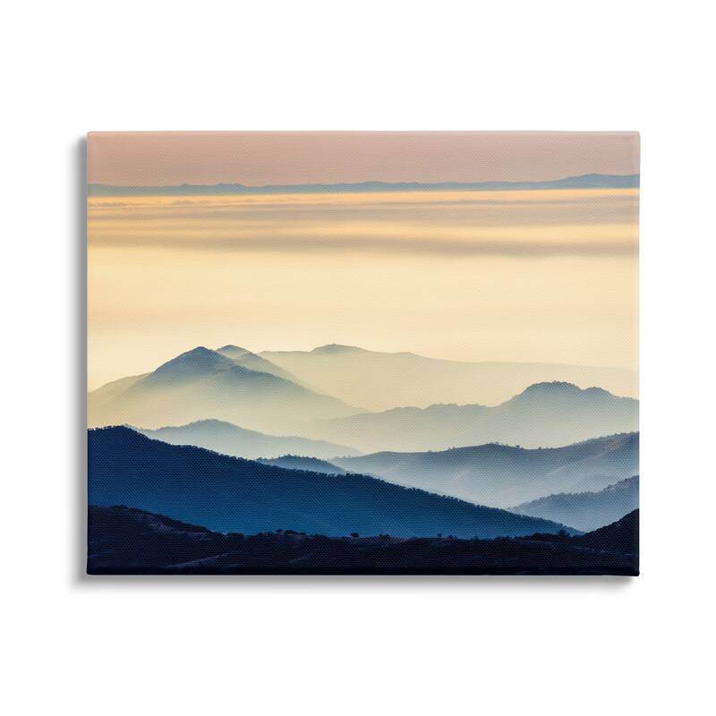 Stupell Layered Foggy Sunrise Mountain Peaks Radiant Glow Canvas Wall Art, Design by Jeff Poe Photography