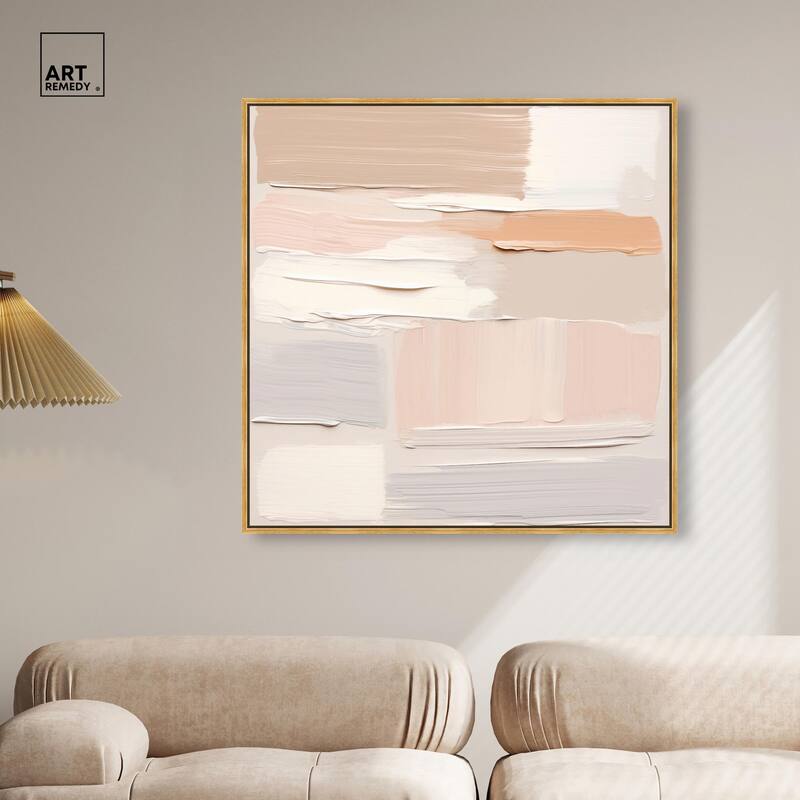 Roseate Cream Tones III Canvas by Art Remedy