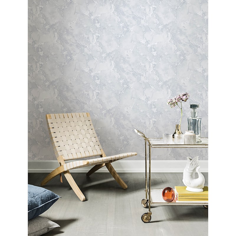 Advantage Grandin Light Grey Marbled Wallpaper