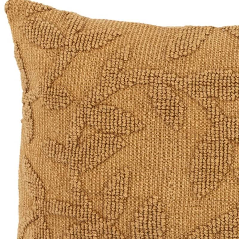 HomeRoots 14" X 26" Pumpkin Botanical Cotton Throw Pillow With Texture