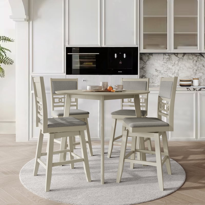 CraftPorch Luxury Swivel Counter Chair with Round Table