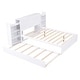 preview thumbnail 16 of 17, Frame Twin Trundle, Wood Full Size Platform Bed w/ Pull Out Twin Trundle Bed & Storage Shelves Headboard, No Box Spring Needed
