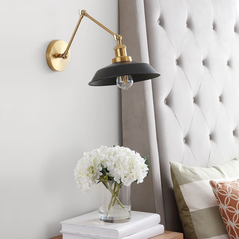 SAFAVIEH Lighting Devyn Led Wall Sconce - 10.3"x21"x8.75-23" - Cream/Rose Gold - 10Wx21Dx23H