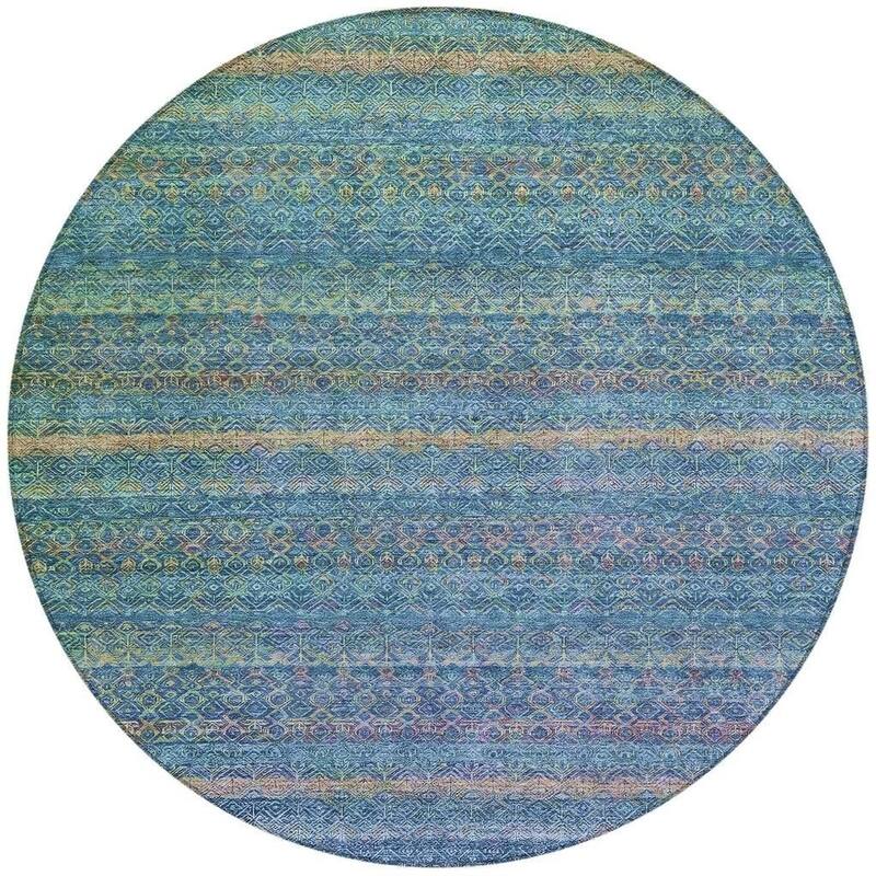 HomeRoots Striped Transitional Rectangle Outdoor Rug
