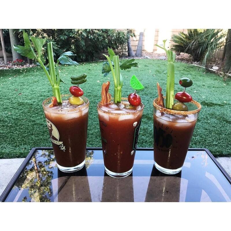 Prodyne BL4 Green Garnish Bloody Mary Cocktail Skewers Bed Bath