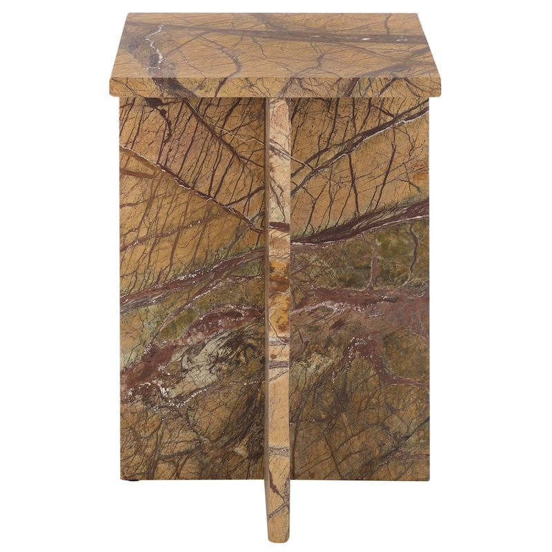 SAFAVIEH Couture Adriano 12-inch Marble Accent Table - 12"W x 12"D x 18"H