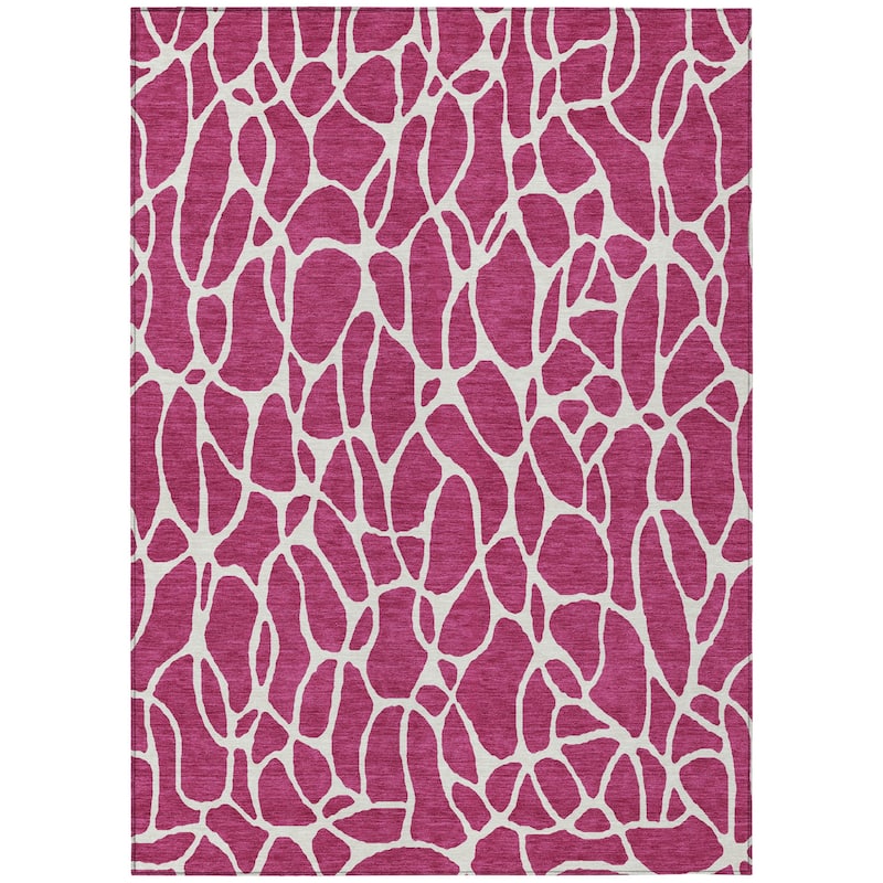 HomeRoots Geometric Transitional Rectangle Outdoor Rug